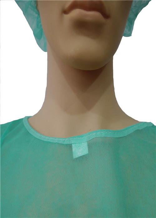 Vestido quirúrgico verde disponible impermeable no estéril para la clínica/dental
