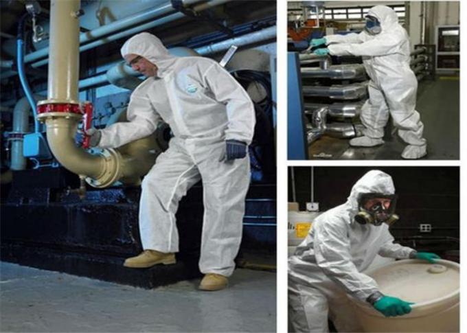 Batas protectoras blancas del encogimiento anti bajo multicolor de la pelusa, vestido quirúrgico del SMS
