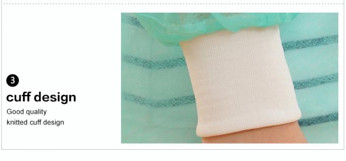 Vestido no tejido no reutilizable del aislamiento del precio de fÃ¡brica con el puÃ±o hecho punto