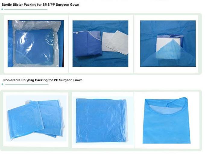 El doctor disponible resistente flúido Gown 30gsm 50gsm para el centro de salud