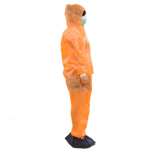 Vestido quirúrgico no tejido disponible S-5XL con la capilla y botines para los adultos