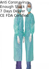 Vestidos médicos impermeables del aislamiento con el PE que cubre el material no tejido