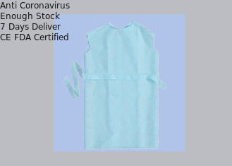 Elástico/hizo punto el vestido médico de las batas disponibles de la seguridad del puño con el cuello y los bolsillos de V
