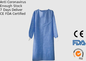 Vestidos médicos del aislamiento del certificado del CE, delantales disponibles azules el 120*140cm