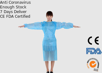 Ropa médica disponible no tejida, CE azul ISO del vestido quirúrgico aprobado