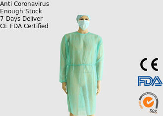 30g la ropa médica disponible, PP cubrió los vestidos del aislamiento del hospital del PE