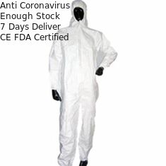 Bata microporosa disponible libre del traje protector del látex para el equipo médico