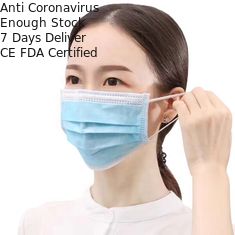Máscara disponible perfecta de la boca del polvo anti-bacteriano no tejido de la mascarilla de 3 capas