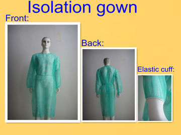 Vestidos médicos disponibles SMS PP del hospital material con el cuello redondo