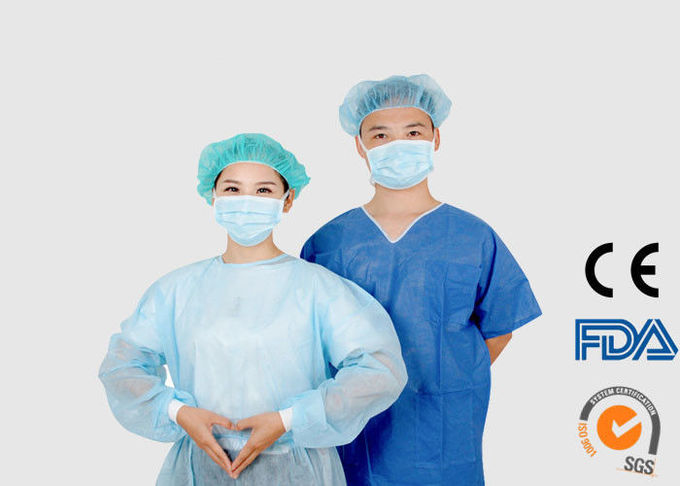 Vestidos médicos amistosos del aislamiento de Eco, batas disponibles azules unisex