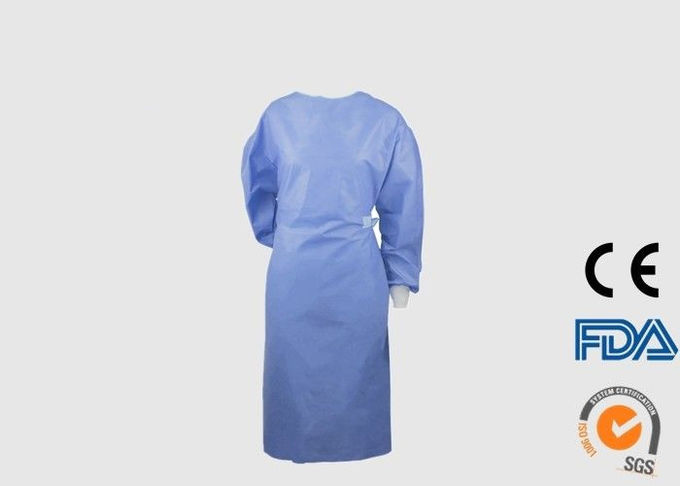 Vestidos médicos del aislamiento del certificado del CE, delantales disponibles azules el 120*140cm