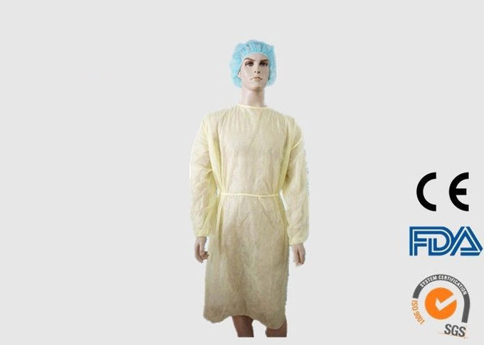 Ropa médica disponible no tóxica, delantales plásticos disponibles para los visitantes del hospital