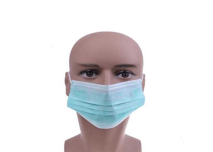 Mascarilla no tejida disponible azul tres capas de la máscara verde de los adultos